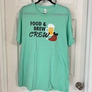XL Unisex Last Petal Tees Disney Inspired Food & Brew Crew Bella + Canvs …